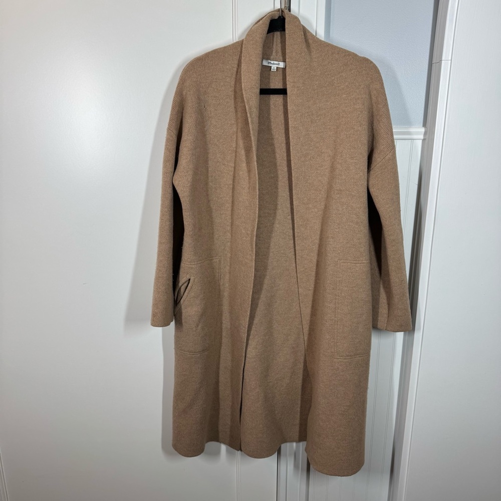 Madewell‎ Rivington Sweater-Coat Heather Saddle timeless neutral minimalist - Picture 4 of 12